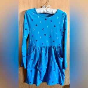 Cat & Jack Blue Moon Pattern Kids Dress